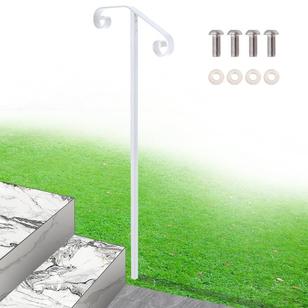Aatrixkit Handrail - Single Post Railing, Wrought Iron Post Mount