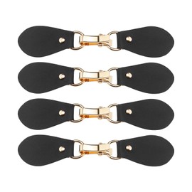 LT Easiyl 4PCS Leather Toggle Buttons 15.5x3.2cm Sewing Closures Leather Sew-On Toggles Closures for Cardigan Coat Cardigan Sweaters Vintage Sweater Black