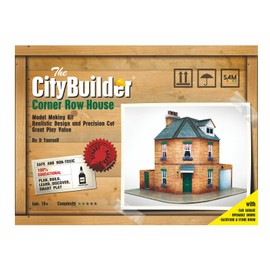 O Gauge (7mm) 1:43 Scale Model Railway Building Corner Row House Kit CityBuilder