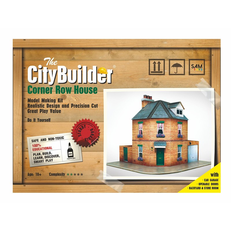 O Gauge (7mm) 1:43 Scale Model Railway Building Corner Row