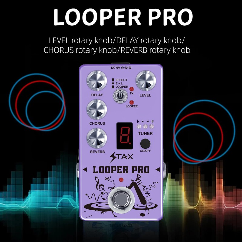 Stax RE-05 Looper Pro Pedal 5Modes Multi Effects Guitar Pedal