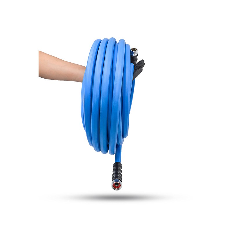 BluSeal Hot/Cold Water Rubber Garden Hose, 100% Rubber, Ultra-Light, Super