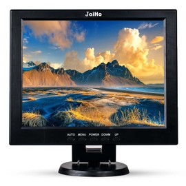 JaiHo 12 Inch LCD Security CCTV Monitor, 800x600 4:3 Resolution Color TFT LCD Display Screen with VGA/HDMI/AV/BNC/MIC USB Ports for Surveillance Camera, STB and Other Video Equipment