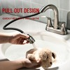 FROPO Bathroom Faucet with Pull Out Sprayer, 4 Inch 3