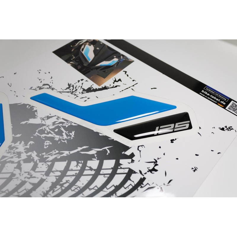 Tankpad Decorative Headlight Sticker Compatible with Yamaha MT-125 X550207VA