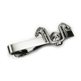 SNAKE HANDLEBARS Skull Biker Motorcycle Suit Tie Bar Clip