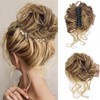 Hanaoops Claw Clip Messy Bun Hair Piece Wavy Curly Hair