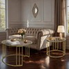 Nesting Coffee Table Set of 2, 23.6" Round Coffee Table,