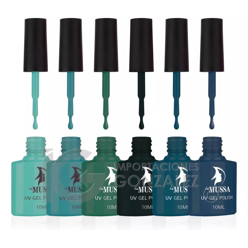 Mussa Gama De Gel Semipermanente Mussa® 6 Esmaltes Para Uñas