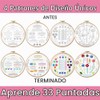 Moni Crafts - Kit de bordado de 4 juegos para