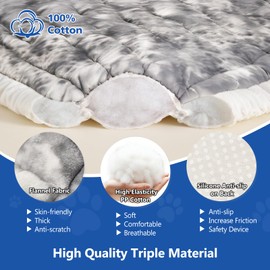 Cyhczx Thickened Dog Bed for Car Back Seat, Upgraded Bottom Non-Slip，Fits Hard Bottom car seat Cover for Dogs, Premium Mixed Color ，Dog Car Seat Cover