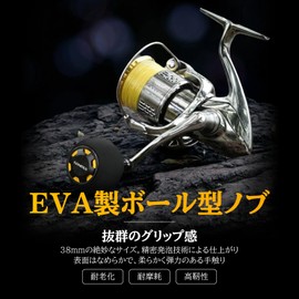 Gomexus E38 Reel Handle Knob EVA Round Type Knob 38mm Daiwa Type S Shimano Type A Handle Replacement Spinning Reel Bait Reel Compatible Sea Fishing Boat Fishing Lure Fishing