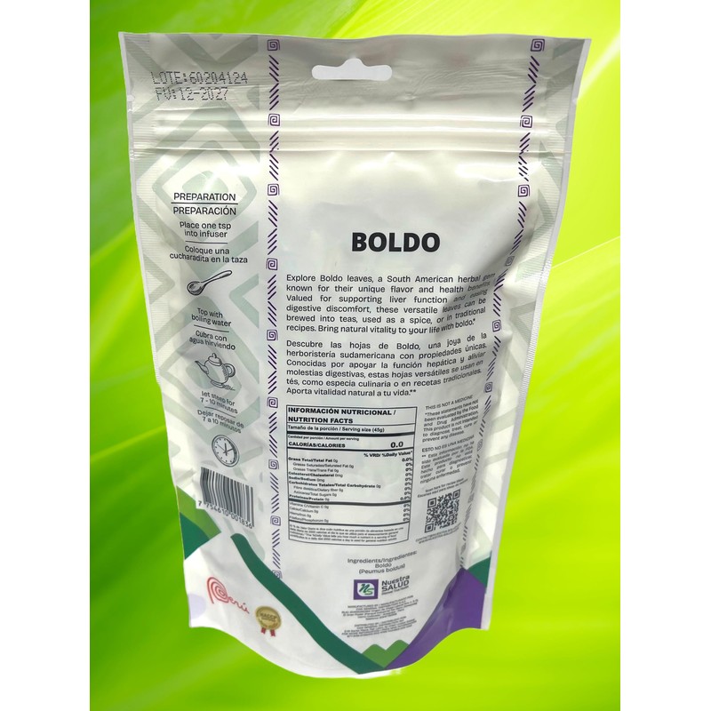 Boldo Leaves Herbal Infusion Tea Zip lock (45g)