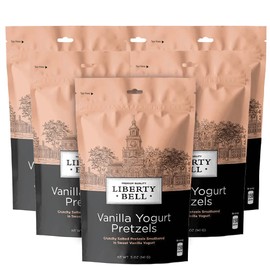 Vanilla Yogurt Covered Pretzels, White Candy, 5-Ounce Bulk Bag (Pack of 6)