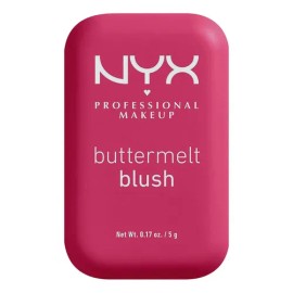 NYX Professional Makeup, Buttermelt Blush Tono Butta Than Before, 5gr - Rubor cremoso en polvo infusionado con manteca de karité, mango y almendras, dura hasta 12H, no se desvanece, fórmula vegana