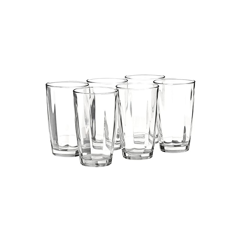 Bormioli Rocco Pulsar 15.75 oz. Cooler Glasses, Clear, Set of