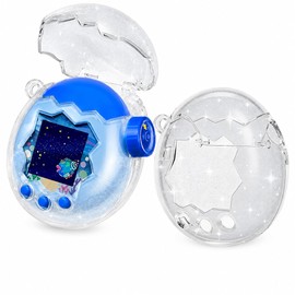 Tamagotchi Paradise Hard Case with Transparent Glitter, Shockproof PC Material, Dial Protective Cover Included, Strap Hole Compatible, LCD Protective Design, Easy to Put on and Take off, Sparkling