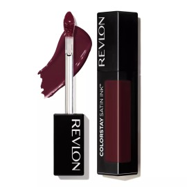 Revlon Liquid Lipstick, ColorStay Satin Ink, 035 Reigning Red, 0.17 Fl Oz