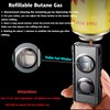 Torch Lighter, Creative Dual Flame Lighter with 6pcs Flint Stone,