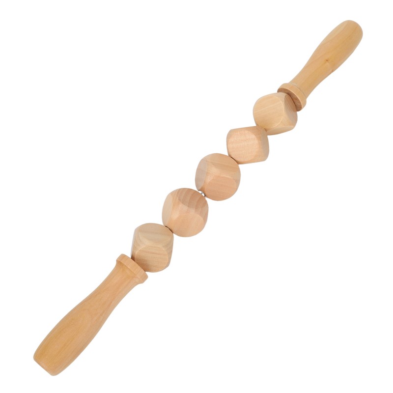 Fascia Massage Roller Meridian Dredgin Wooden Scraping Rods with 5pcs