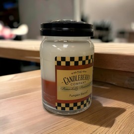 Candleberry Candles | Strong Fragrances for Home | Hand Poured in The USA | Highly Scented & Long Lasting | Large Jar 26 oz | Autumn Scented Collection (Pumpkin Biscotti)