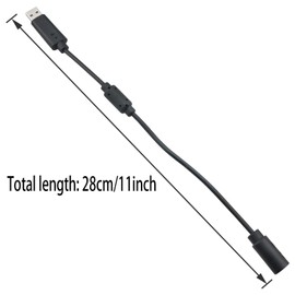 ZZLZX 2PCS USB Connection Conversion Cable USB Split Cable Data Transfer Cable Adapter Game Console Wired Joystick Connection Conversion Cable for Controller Connection to PC Black