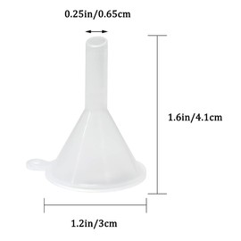 30 Pcs Small Mini Clear Plastic Funnels for Lab Bottles, Essential Oils, Perfumes, Spices, Sand Art, Powder