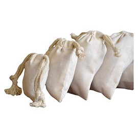 12"x16" Cotton Double Drawstring Muslin Bags (Natural Color)-50 Count Pack
