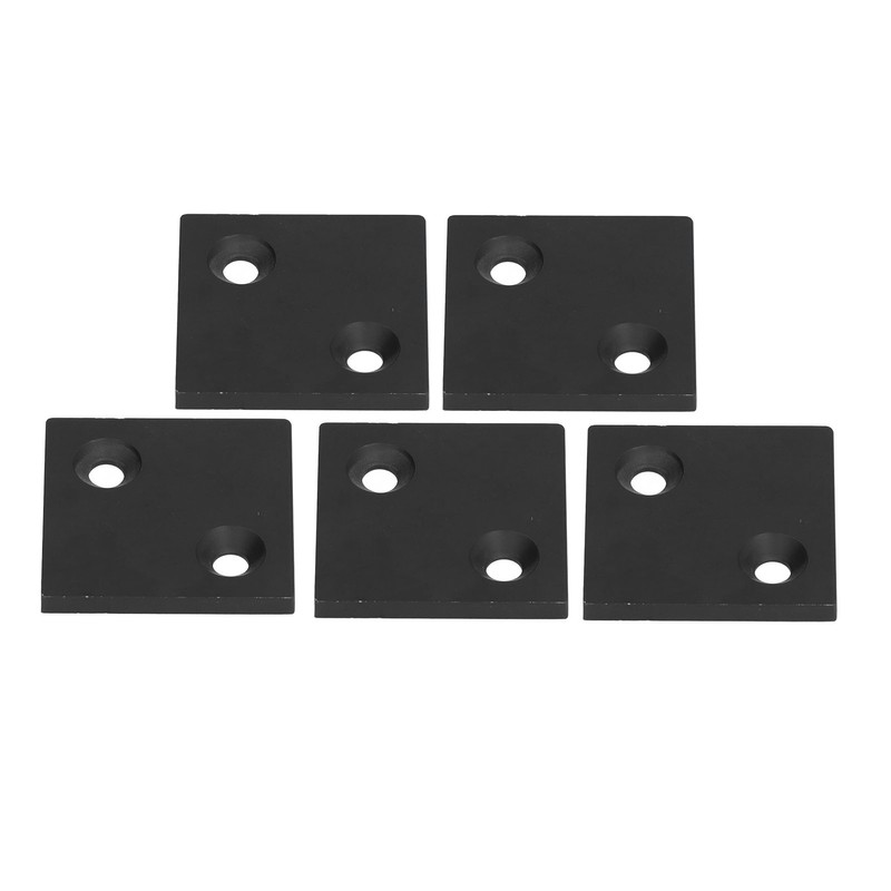 5Pcs Profile End Caps Double Slots Aluminum Alloy Cover Plate