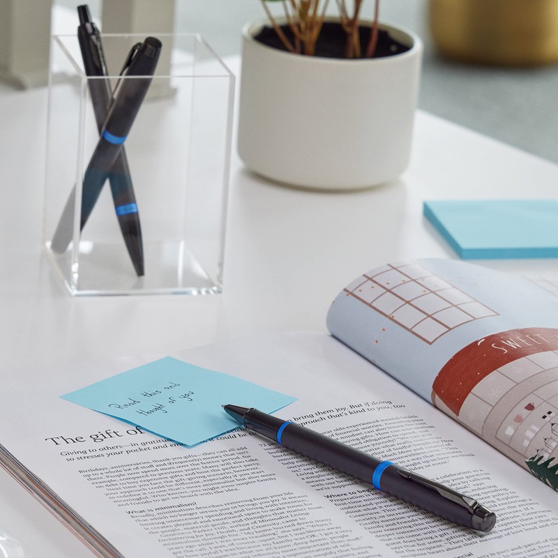 Parker IM Vibrant Rings Fountain Pen | Satin Black Lacquer
