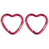 Munkees Carabiner Heart Heart Shaped Carabiner Hook Key Pendant, Multipurpose,