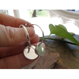 ❤ Width 2.5 cm hoop earrings and disc boho ❤ eye-catching, unique earrings