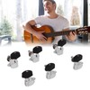 6 Pcs Guitar Tuning Pegs 3L3R Metal Body Black Wood
