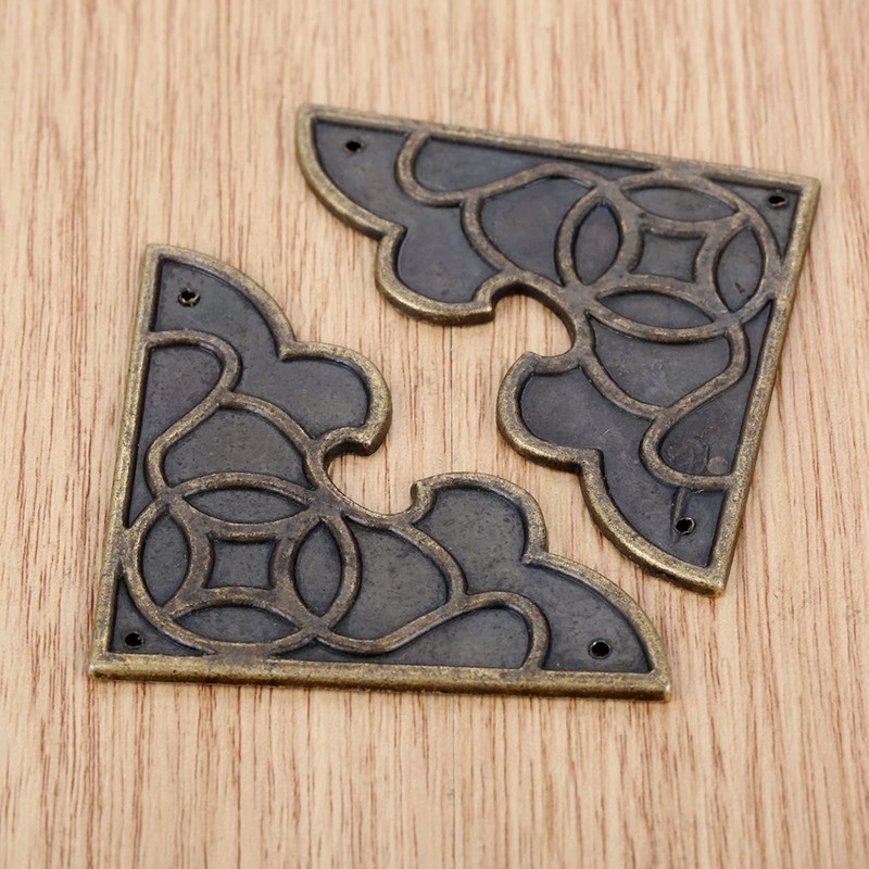 8pcs Corner Protectors Antique Corner Decorative Hardware Box Corner Wood
