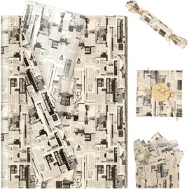 100 Sheets Vintage Newspaper Tissue Paper, 20x14in Retro Styled Newsprint Gift Wrapping Paper Kraft Magazine Art Craft Newsprint Tissue for Mother's Day Birthday Wedding Party Decor Gift Crafts