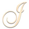 Back40Life - Precision Cut Wood Script Monogram Letter - J