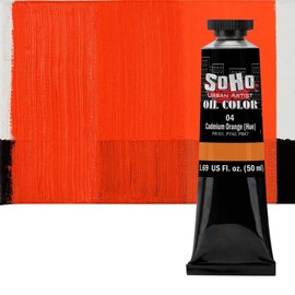 SoHo Urban Artist Oil Paint - Best Valued Oil Colors for Painting and Artists with Excellent Pigment Load for Brilliant Color - Cadmium Orange Hue - 50 ml Tube