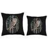 Wise Owl Perched In Mystical Forest Throw Pillow