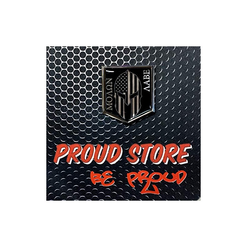 Molon Labe Domed Chrome Emblem Metallic 3D Sticker 2"x 2.25"