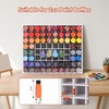 Krafetto 80 Grids Paint Organizer Storage Rack, Wall-mountable Craft Paints
