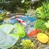 Toddmomy Ceramic Floating Fish, 3pcs Aquarium Floating Goldfish Frog Koi
