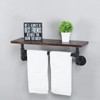 Industrial Pipe Shelving,Iron Pipe Shelves Industrial Bathroom Shelves with Towel