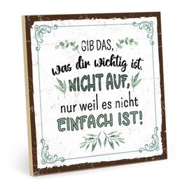 TypeStoff HS-01245 Wooden Sign with Saying - Endurance - Vintage Look with Quote as Gift and Decoration on Goal, Patience and Motivation