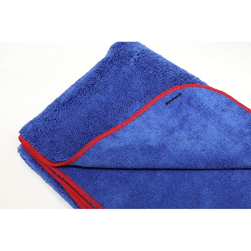 Barnwell Fluffy Blue Large Microfibre Drying Towel Cloth for Car