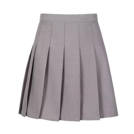 Girls Pleated Skirts Light Grey A-line School Uniform Skorts High Waisted Tennis Skater Outfits with Shorts Size 2T