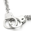 COOLSTEELANDBEYOND Mens Womens Link Chain Handcuff Necklace Silver Color, 27