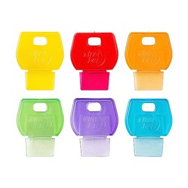 Nite Ize IdentiKey cubiertas, etiquetas de identificación codificadas por colores, tapas identificadoras de llaves, paquete surtido de 6