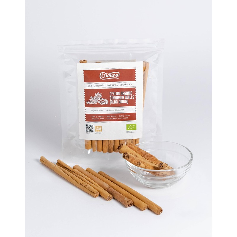 Ceylon Organic Cinnamon Sticks 100g, Alba grade, GI certified, Rich