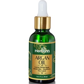Herbishh Aceite de Argán para el Cabello  Tratamiento de Acondicionamiento Profundo  Ingredientes de Marruecos  Control del Frizz y Reparación de...  
