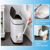 COMODID 3.7 Gallons Bathroom Trash Can and Toilet Brush Set,